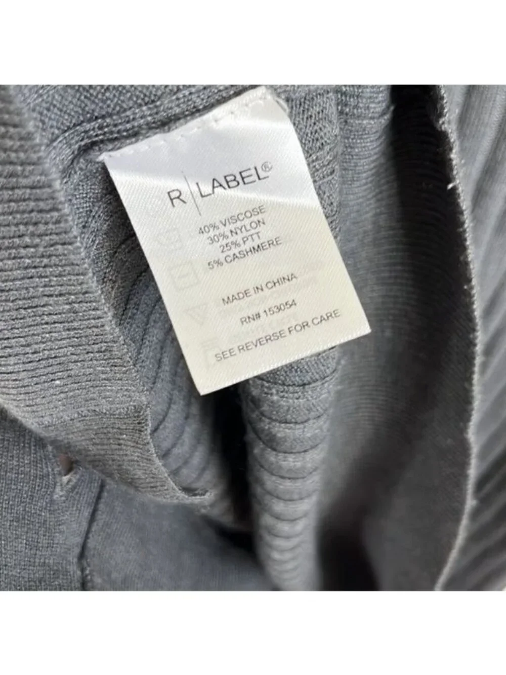 The Reset R Label Cashmere Ribbed Cardigan Sweater - Picture 6 of 7